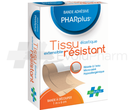 PHARplus® Bande Tissu résistant - 1 m x 6 cm