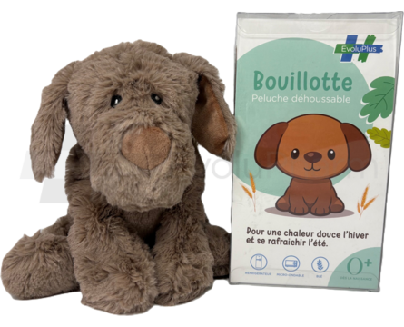 Bouillotte peluche EvoluPlus déhouss chien