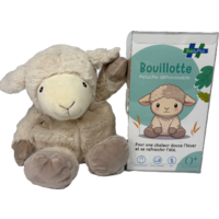 Bouillotte peluche EvoluPlus déhoussable mouton