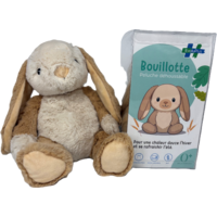 Bouillotte peluche EvoluPlus déhoussable lapin