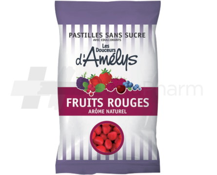 Les Douceurs d'Amelys Pastilles sans sucre fruits rouges 80 g