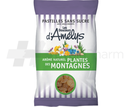 Les Douceurs d'Amelys Pastilles sans sucre plantes des montagnes 80 g