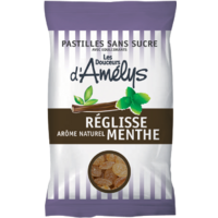 Les Douceurs d'Amelys Pastilles sans sucre réglisse menthe 80 g