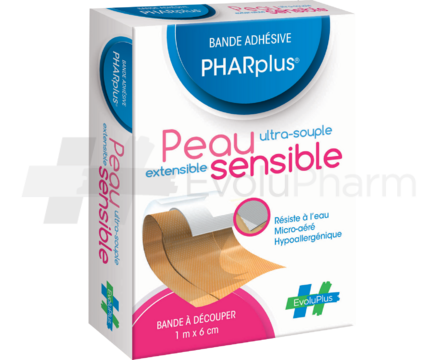 PHARplus® Bande Peaux sensibles - 1 m x 6 cm