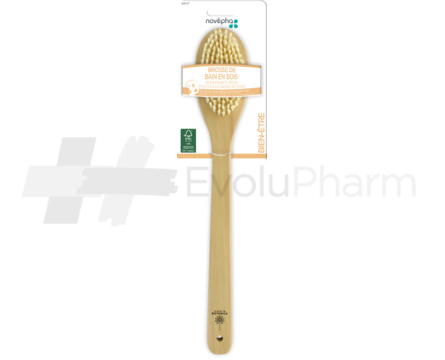 Novépha Brosse de bain en bois pour le dos