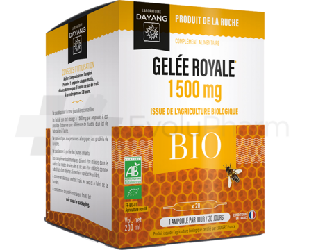 Gelée royale 1500 mg Bio 20 ampoules
