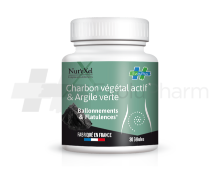 Nut'Exel Charbon actif & argile 30 gélules